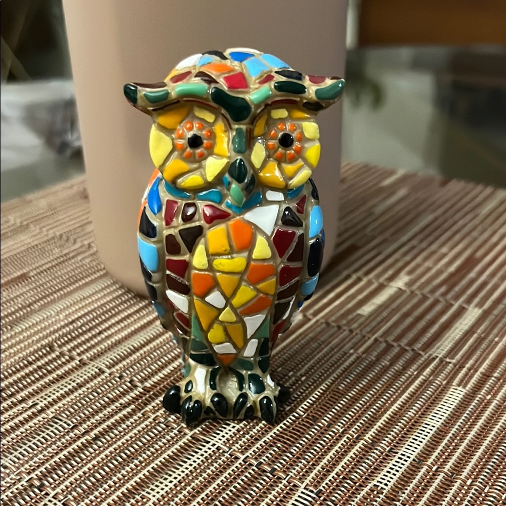 Mosaic Owl Figurine - Multicolor